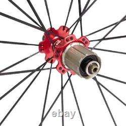 Road Bike Carbon Fiber Wheels Depth 50mm U Shape Tubuless Bicycle Wheelset