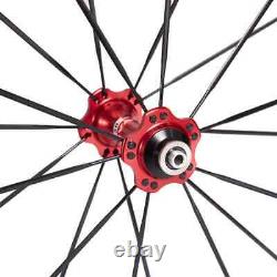 Road Bike Carbon Fiber Wheels Depth 50mm U Shape Tubuless Bicycle Wheelset