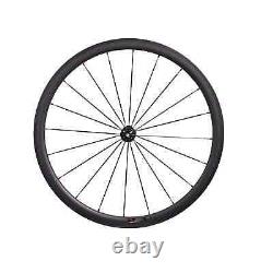 Road Bike Carbon Fiber Wheelset Straight Pull Hub Depth 38mm Width 25mm Tubuless