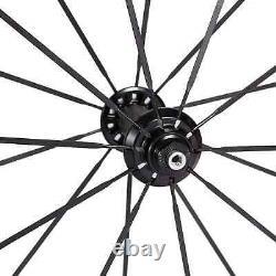 Road Bike Carbon Fiber Wheelset Straight Pull Hub Depth 38mm Width 25mm Tubuless