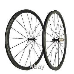 Road Bike Rim Brake Carbon Fiber Wheel Set Depth 30mm Clincher/Tubeles/Tubular