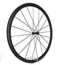Road Bike Rim Brake Carbon Fiber Wheel Set Depth 30mm Clincher/Tubeles/Tubular