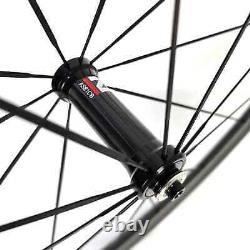 Road Bike Rim Brake Carbon Fiber Wheel Set Depth 30mm Clincher/Tubeles/Tubular