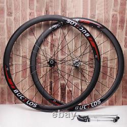 Road Bike Wheels 40mm Carbon Hub Wheelset Clincher Rim Disc Brake fit Shimano HG