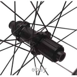 Road Bike Wheelset Wave Ring Carbon Fiber Wheels 700C Disc Brake Center Lock