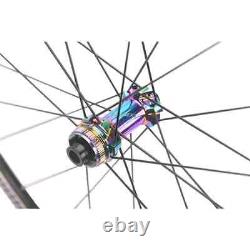 Road Bike Wheelset Wave Ring Carbon Fiber Wheels 700C Disc Brake Center Lock