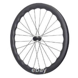 Road Bike Wheelset Wave Ring Carbon Fiber Wheels 700C Disc Brake Center Lock