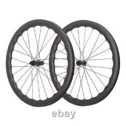 Road Bike Wheelset Wave Ring Carbon Fiber Wheels 700C Disc Brake Center Lock