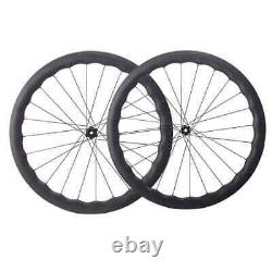 Road Bike Wheelset Wave Ring Carbon Fiber Wheels 700C Disc Brake Center Lock