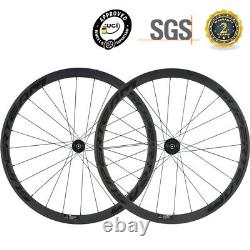 SUPERTEAM Disc Brake Clincher Carbon Wheel 38mm Road Bicycke Wheelset 3K Matte