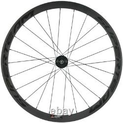 SUPERTEAM Disc Brake Clincher Carbon Wheel 38mm Road Bicycke Wheelset 3K Matte