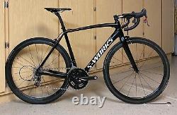 SUPER CLEAN! Specialized Sworks Tarmac SRAM RED 56cm 56 With Carbon Wheels Black