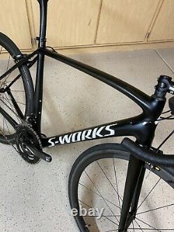 SUPER CLEAN! Specialized Sworks Tarmac SRAM RED 56cm 56 With Carbon Wheels Black