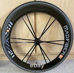 SUPER RARE/CLEAN! Mad Fiber Wheels 60mm/66mm Carbon Wheelset Madfiber CLINCHER