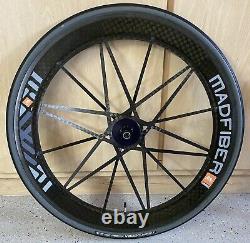 SUPER RARE/CLEAN! Mad Fiber Wheels 60mm/66mm Carbon Wheelset Madfiber CLINCHER