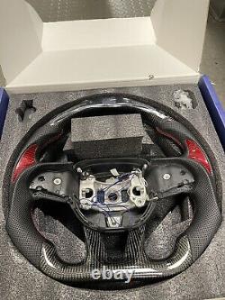Smart Carbon Fiber Racing Steering Wheel LCD LED Shift Indicator Race Display