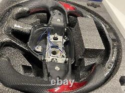 Smart Carbon Fiber Racing Steering Wheel LCD LED Shift Indicator Race Display