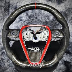 Sport Carbon Fiber Steering Wheel Fit for Toyota Camry Rav4 Corolla 2018+