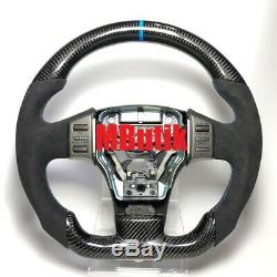 Sport flat bottom carbon fiber Alcantara steering wheel Infiniti G35 models