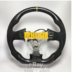 Sport flat bottom carbon fiber Alcantara steering wheel Infiniti G35 models