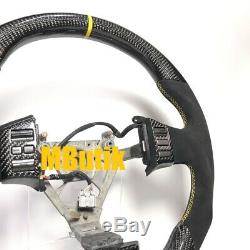 Sport flat bottom carbon fiber Alcantara steering wheel Infiniti G35 models