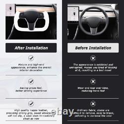 Steering Wheel For Tesla Model Y&3 2017-2023 withHeating Square Carbon Fiber