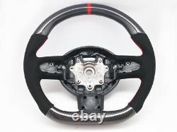 Steering Wheel for 2007-2013 Mini Cooper R55 R56 R58 R59 S Mk2 Carbon Alcantara