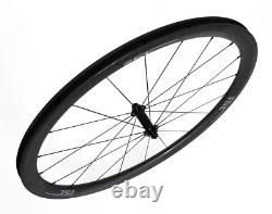 Stradalli Carbon Clincher Road Bicycle Wheelset Black Wide 40/50 27 Aero Pair