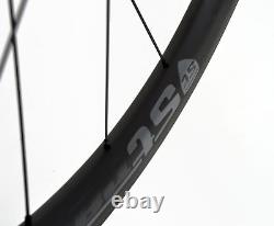 Stradalli Carbon Clincher Road Bicycle Wheelset Black Wide 40/50 27 Aero Pair