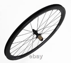 Stradalli Carbon Clincher Road Bicycle Wheelset Black Wide 40/50 27 Aero Pair