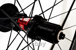 Stradalli Carbon Tubular Road Bike Wheelset Wheels Black Wide 50/50 240 Dts Set