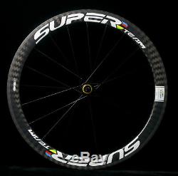 Superteam 50mm Carbon Wheels Ceramic R7 Hub Clincher Cycling Carbon Wheelset
