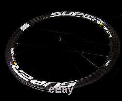 Superteam 50mm Carbon Wheels Ceramic R7 Hub Clincher Cycling Carbon Wheelset