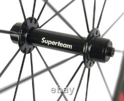 Superteam 50mm Carbon Wheels Road Bike Cycling Bicycle Wheelset 700C Race Bike