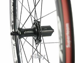 Superteam 700C 50mm Clincher Bike Carbon Road Bicycle Wheels Carbon Wheelset
