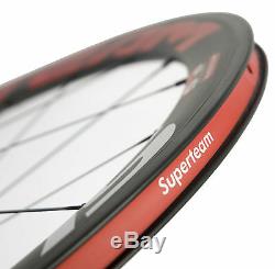 Superteam 700C 50mm Ultra Light Carbon Wheels Clincher Carbon Road Bike Wheelset