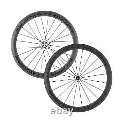 Superteam Carbon Fiber Road Bike Wheels 700C Clincher Wheelset 50mm Matte 23