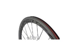 Superteam Carbon Fiber Road Bike Wheels 700C Clincher Wheelset 50mm Matte 23