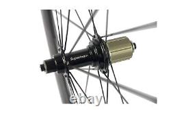 Superteam Carbon Fiber Road Bike Wheels 700C Clincher Wheelset 50mm Matte 23