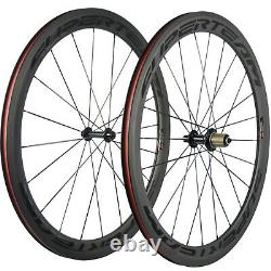 Superteam Road Bike Carbon Wheelset 50mm Clincher Carbon Fiber Wheels 700C