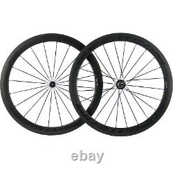 Superteam Road Bike Carbon Wheelset 50mm Clincher Carbon Fiber Wheels 700C