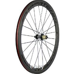 Superteam Road Bike Carbon Wheelset 50mm Clincher Carbon Fiber Wheels 700C