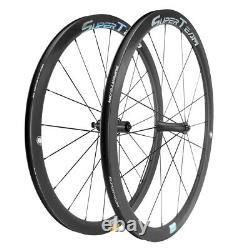 Superteam Road Bike Wheels 38mm Carbon Fiber Wheelset Clincher Bicycle Wheelset