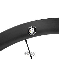 Superteam Road Bike Wheels 38mm Carbon Fiber Wheelset Clincher Bicycle Wheelset