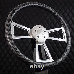 (T03) 18 Steering Wheel Big Rig Carbon Fiber Stripe Kenworth & Peterbilt 2014+