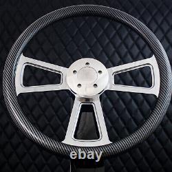 (T03) 18 Steering Wheel Big Rig Carbon Fiber Stripe Kenworth & Peterbilt 2014+