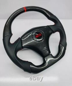 TOYOTA MR-2, CELICA, Supra TRD Flat Bottom Hydro Dip Carbon Fiber Steering Wheel