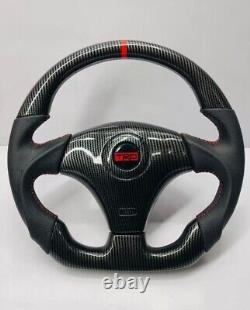 TOYOTA MR-2, CELICA, Supra TRD Flat Bottom Hydro Dip Carbon Fiber Steering Wheel