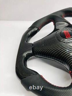 TOYOTA MR-2, CELICA, Supra TRD Flat Bottom Hydro Dip Carbon Fiber Steering Wheel
