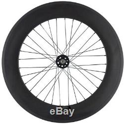 Track Bike Carbon Wheels 88mm Depth Fixed Gear 23mm Clincher Bicycle Wheelset